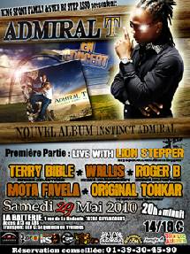 Admiral T en concert le 29 Mai
