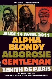 Alpha Blondy, Alborosie et Gentleman au Z�nith