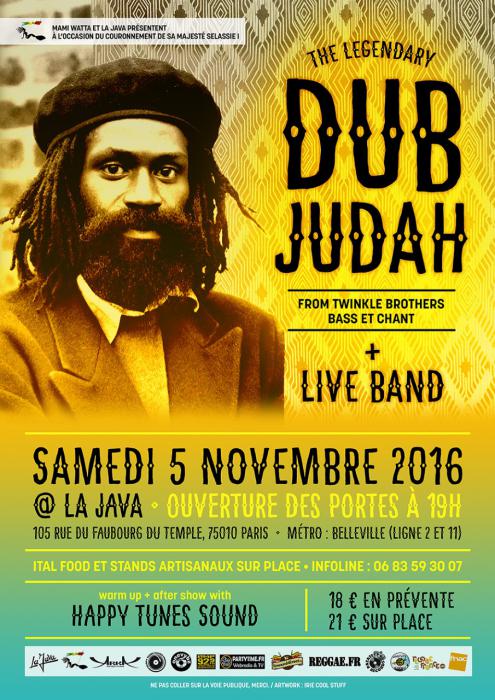 Dub Judah à Paris le 5 novembre