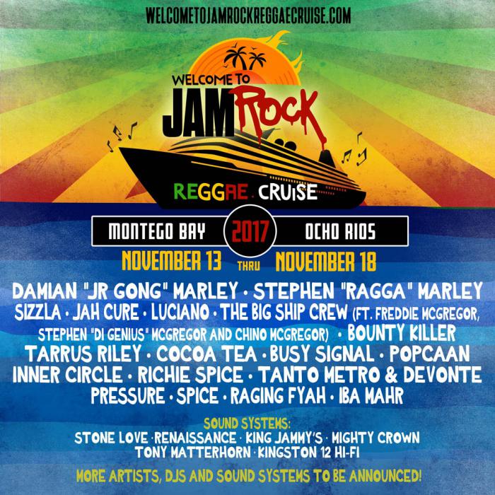Jamrock Cruise 2017 : le line-up