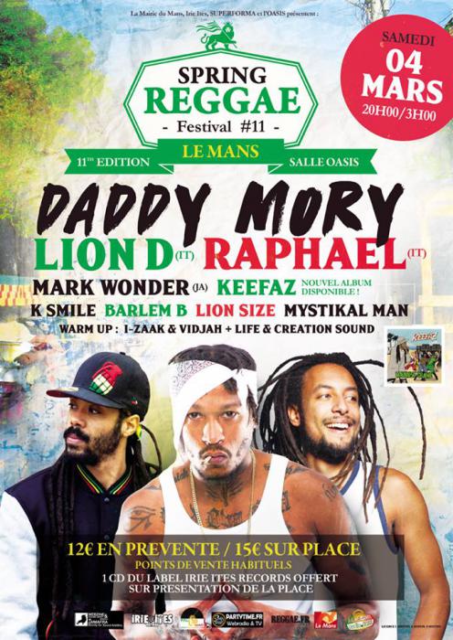 Spring Reggae Fest au Mans le 4 mars