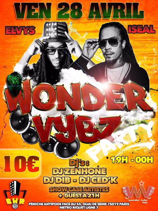 Soirée Wonder Vybz demain à Paris