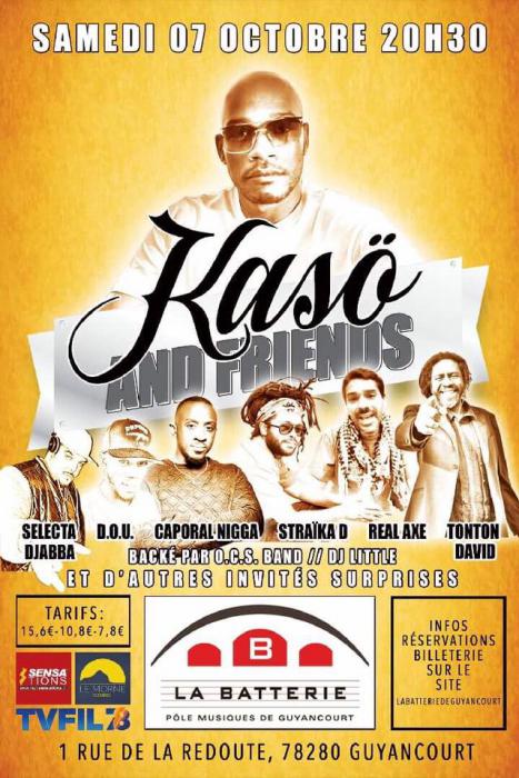 Kasö & Friends à Guyancourt ce week-end