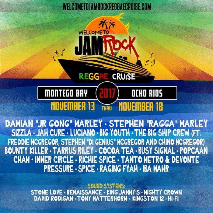 Welcome to Jamrock Reggae Cruise 2017