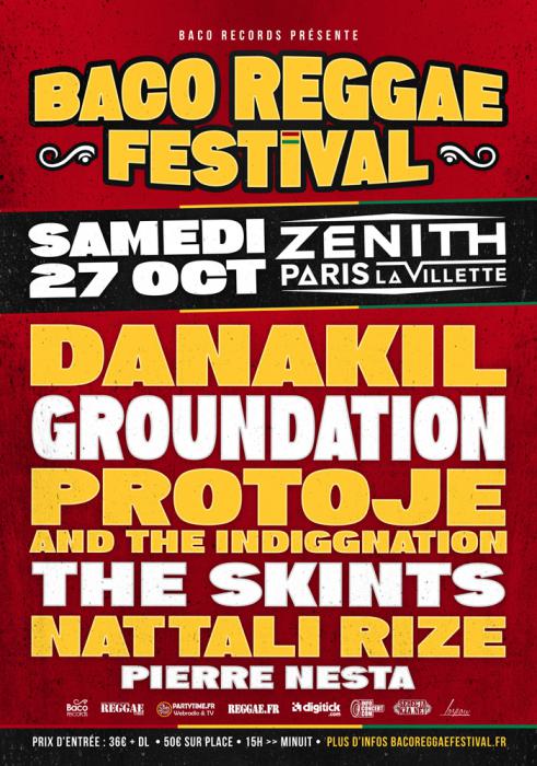 Baco Reggae Festival en octobre au Zénith de Paris