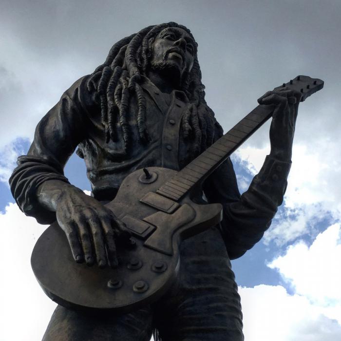 Une statue Bob Marley au Zimbabwe