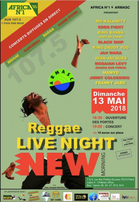 Reggae Live Night demain au New Morning