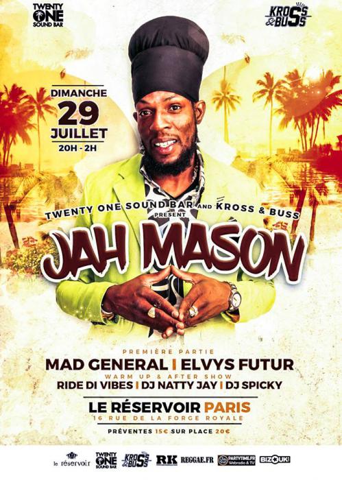 Jah Mason en concert à Paris 