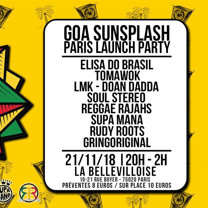 Goa Sunsplash : soirée de lancement à Paris !