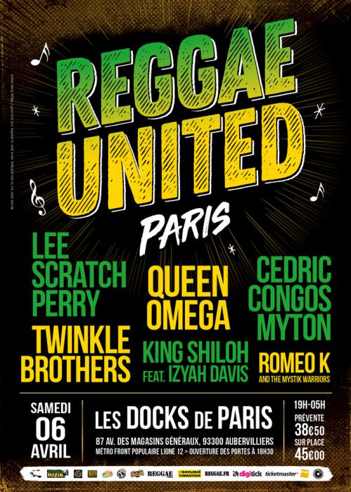 Soirée Reggae United Paris avec Lee Perry, Twinkle Brothers & more