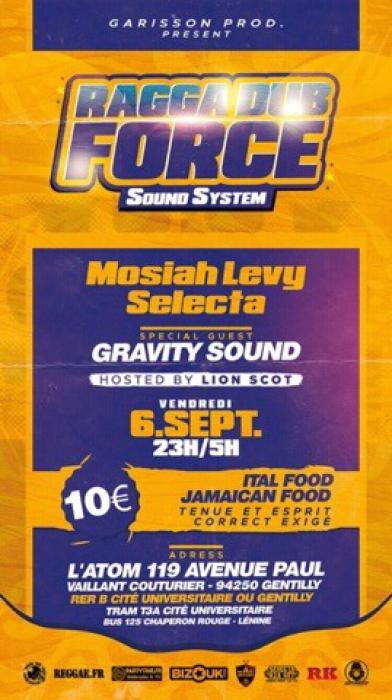 Ragga Dub Force Sound tous les vendredis à Gentilly