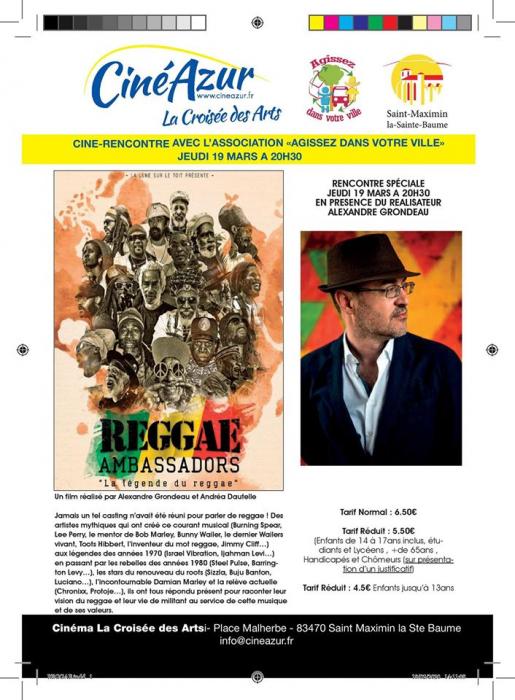 Ciné-Débat Reggae le 19 mars dans le Var