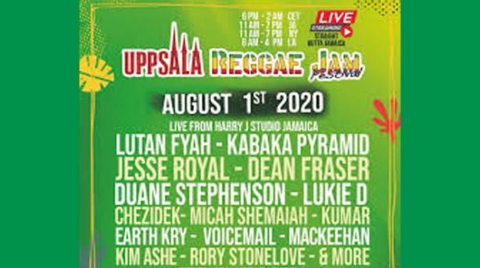 Uppsala Reggae Jam Festival en virtuel ce weekend !!