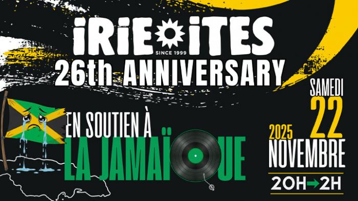 Irie Ites célèbre ses 26 ans par une soirée solidaire pour la Jamaïque
