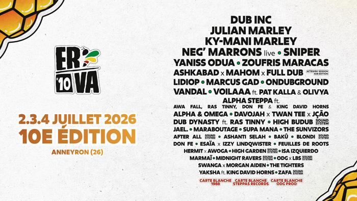 10ème édition pour le festival ERVA 2026